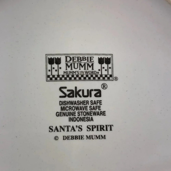vintage debbie mumm santa Sakura stoneware SANTA'S SPIRIT - Picture 6 of 6